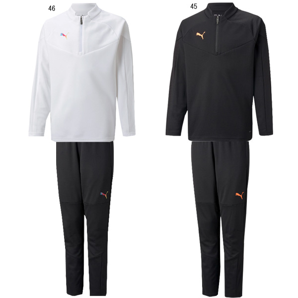 フライトスポーツWEBSHOP / 【サッカーフットサルウェア】 PUMA ジュニア INDIVIDUAL FINAL 1/4 ジップ トレーニング  トップスパンツ上下セット